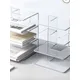 Support de livre de bureau en matériau acrylique transparent étagère de rangement Morandi livre