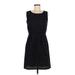 Cynthia Rowley TJX Casual Dress - Party Scoop Neck Sleeveless: Black Solid Dresses - Women's Size 8