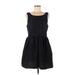 Jack Wills Cocktail Dress - A-Line: Black Brocade Dresses - Women's Size 8