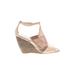 bc Wedges: Gold Solid Shoes - Women's Size 6 - Open Toe