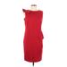 Akris Punto Casual Dress - Sheath High Neck Sleeveless: Red Print Dresses - Women's Size 10