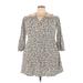 Old Navy Casual Dress - Popover: Tan Leopard Print Dresses - New - Women's Size Large