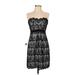 Phoebe Couture Cocktail Dress: Black Damask Dresses - Women's Size 6