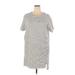 Buffalo by David Bitton Casual Dress Crew Neck Short sleeves: Ivory Dresses - Women's Size 2X-Large