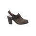 Ariat Heels: Slingback Chunky Heel Bohemian Gray Print Shoes - Women's Size 8 - Round Toe