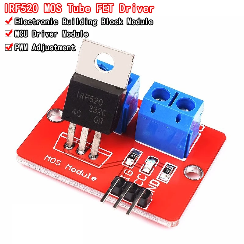 0–24 V obere Mosfet-Taste IRF520 MOS-Treibermodul für Arduino MCU ARM Raspberry Pi Image
