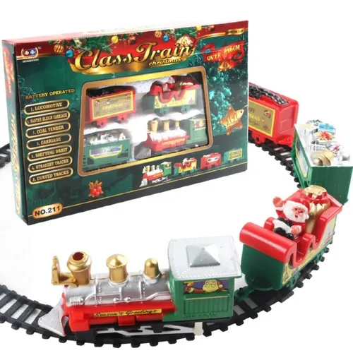 Elektrische Zug Set Mini Santa Claus Eisenbahn wagen Spielzeug kreative Dekor Weihnachts baum Zug