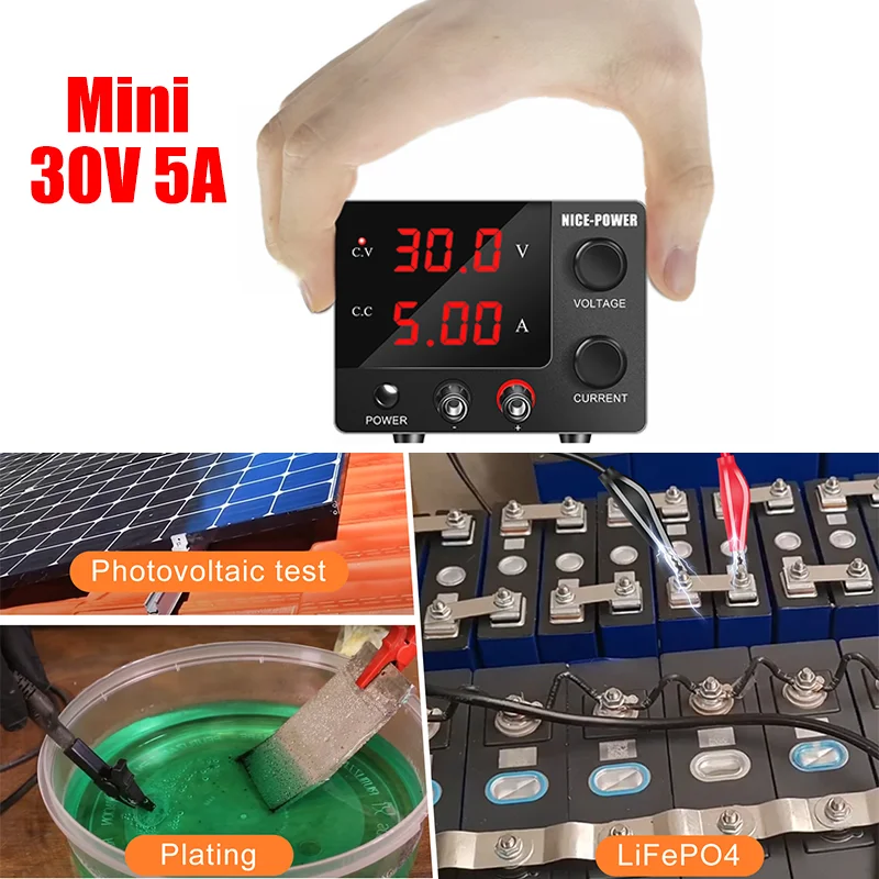 30v 5a labor dc netzteil einstellbar AC100-240V mini variable schalter digitale bank spannungs regler hausgeräte wartung Image