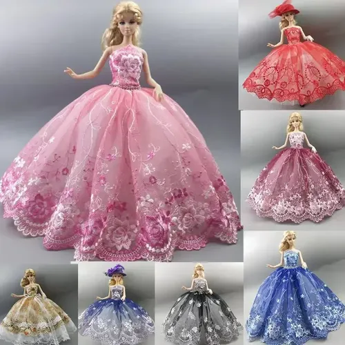 1/6 BJD Puppe Kleidung Floral Hochzeit Kleid für Barbie Kleidung für Barbie Puppenhaus Zubehör