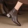 Frauen Stiefeletten Dicke Heels Kurze Stiefel Mode Winter Schuhe Frauen Ins Herbst Täglichen Büro Dame Schuhe Größe 35-40