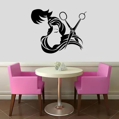 Lustige Barber Shop Room Decor Abnehmbare Vinyl Wandbild Poster Für Friseur Aufkleber Kommerziellen Vinyl Wandbild Aufkleber vinilo pared Image