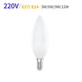 Lampadina a candela a Led 220V 3W 6W 9W 12W lampada a Led E14 E27 3000K 4000K 6000K lampada a luce