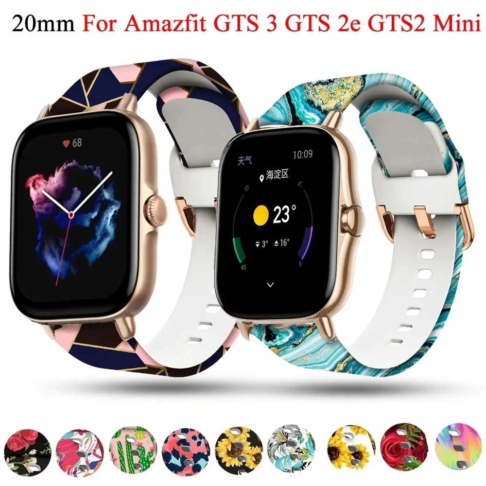 Ersatz 20mm Smartwatch Armband für Xiaomi Amazfit Gts3 Gts2 Mini Silikon band GTS 2E GTS 3 GTR 42mm Bip U Armband Armband Image