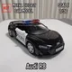 1:36 audi r8 Polizei Pullback Spielzeug auto Modell Mechaniker Replik offizielle lizenzierte Skala