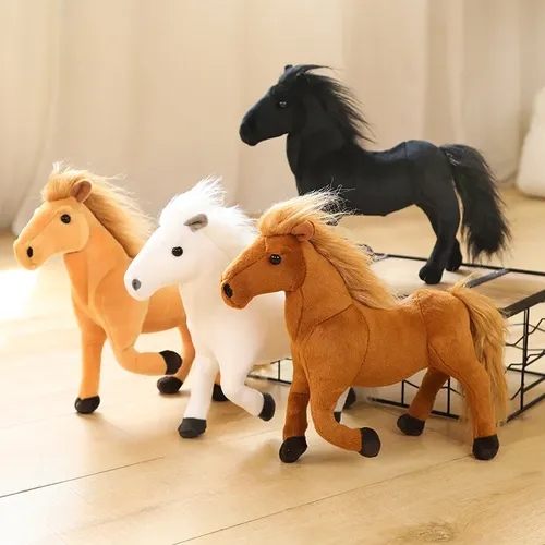 Neue Simulation Pferde Plüsch tier ausgestopfte weiche Tier puppen echtes Leben Pferd Kissen für