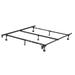 7-Leg Heavy Duty Queen Bed Frame with Center Support & Locking Wheel