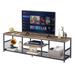 TV Stand for Televisions up to 70 Inch, 62" Entertainment Center with Storage Shelves, 3 Tiers Console Table with Metal Frame