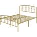 Yaheetech Bed Frame with Arched Headboard Modern Metal Bed Frame with Heavy Duty Slat Support