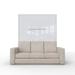 Contempo Vertical Wall Bed with a Sofa and two Cabinets, Queen