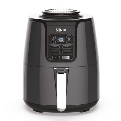 Air Fryer that Crisps, Roasts, Reheats, & Dehydrates, for Quick, Easy Meals, 4 Quart Capacity, & High Gloss Finish, Grey