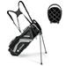Topbuy 14-Way Top Divider Golf Bag with Stand Lightweight Golf Stand Bag with Dual Shoulder Straps Grey