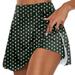 Ploknplq Maxi Skirt Mini Skirt Womens Casual Prints Tennis Skirt Yoga Sport Active Skirt Shorts Skirt Green Dress Tennis Skirt Skirts for Women Green L