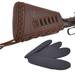 Leather Rifle Buttstock Cover Sleeve with Rifle Ammo Holder .308 .45/70 .40/65 410 .22-250 Fit Right Handed
