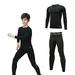 Thermal Underwear Children s Football Thermal Trousers Kids Functional Underwear Breathable Ski Underwear Kids Thermal Underwear Sports Quick Drying Sports Underwear Kids Football Under(Black 22)