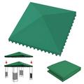 WSYW 10 X10 Gazebo Canopy Top Replacement 1-Tier Gazebo Canopy Replacement Top Cover with Air Vent Upgraded Patio Sunshade UV Protection Canopy Cover Green Wave Edge