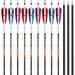 SHARROW 31 Pure Carbon Arrows Archery Hunting Arrows 250 300 350 400 500 600 Spine with Natural Feather Fletched Targeting Arrows for Compound & Recurve & Long Bow 6/12Pack