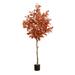 Nearly Natural 6ft. Autumn Oak Artificial Fall Tree Orange