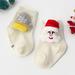 LEEy-world Christmas Baby Socks Baby Socks Fashion Stockings Toddler Socks with Pinch Ankle Baby Kids Little Girl Boy Toddler Knitted Socks (White L)
