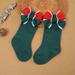 LEEy-world Baby Socks Winter Warm Long Socks for Toddlers Boys Girls Children Kids Socks Soft Bottom Toddler Shoes Socks (Green M )