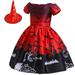 EHQJNJ Baby Girl Clothes 3-6 Months Fall Winter Child Kids Party Dance Dress Gown Girls Princess Girls Dress&Skirt Hat Red Polka Dot Girls 4-6