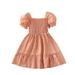 mveomtd Toddler Girls Dresses Bubble Sleeves Short Sleeved Pleated Polka Dot Princess Dress Summer Beach Dress Party Outfits for Girls Hummingbird Dress for Girls