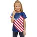 Kids Toddler Children Unisex Spring Summer Active Fashion Daily Daily Indoor Outdoor Print Short Sleeve Tops American Independence Day Tshirt Clothing Teen Girl Trendy Clothes Falls Creek Coat Girls