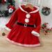 Black and Friday Deals 2023 Shldybc Toddler Baby Girl Christmas Dress Girls Long Sleeve Patchwork Hooded Children s Dress Girls Playwear Dresses