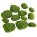 BYARSS Moss Stones 12Pcs Green Artificial Moss Stones Simulation Grass Bryophyte Bonsai Garden DIY Landscape Decor