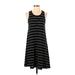 Madewell Casual Dress - A-Line: Black Stripes Dresses - Women's Size Small