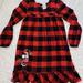 Disney Pajamas | Disney Minnie Christmas Nightgown Dress Red & Black Buffalo Plaid Ruffle Sz 9/10 | Color: Black/Red | Size: 10g