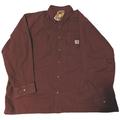 Carhartt Jackets & Coats | Carhartt Men Flex Relaxed Fit 2xl Canvas Fleece-Lined Snap-Front Shirt Jacket | Color: Red | Size: Xxl
