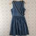 Free People Dresses | Free People 100% Silk Wrap Checkered Mini Tank Dress S | Color: Blue | Size: S