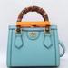 Gucci Bags | Gucci Diana Mini 2way Bag Handbag Shoulder Leather Bamboo Light Blue | Color: Blue | Size: Os