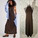 Free People Dresses | Free People Beach Brown Ribbed High Neck Salina Maxi Dress | Color: Brown | Size: S