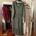 Anthropologie Dresses | Anthropologie Saturday Sunday By Anthropologie Maxi Dress - Green V Neck | Color: Green | Size: 2x