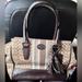 Coach Bags | Coach Legacy Signature Stripe Candace Carryall Faux Leather Tote Bag | Color: Tan | Size: Os