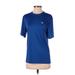 Champion Active T-Shirt: Blue Solid Activewear - Women's Size Small