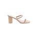 Dolce Vita Mule/Clog: Slip-on Chunky Heel Casual Tan Print Shoes - Women's Size 11 - Open Toe