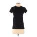 Adidas Active T-Shirt: Black Solid Activewear - Women's Size X-Small