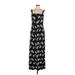 Ann Taylor LOFT Casual Dress - A-Line Square Sleeveless: Black Dresses - Women's Size Large Petite